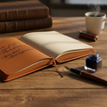 Premium Leather Notebook Journal in cognac brown